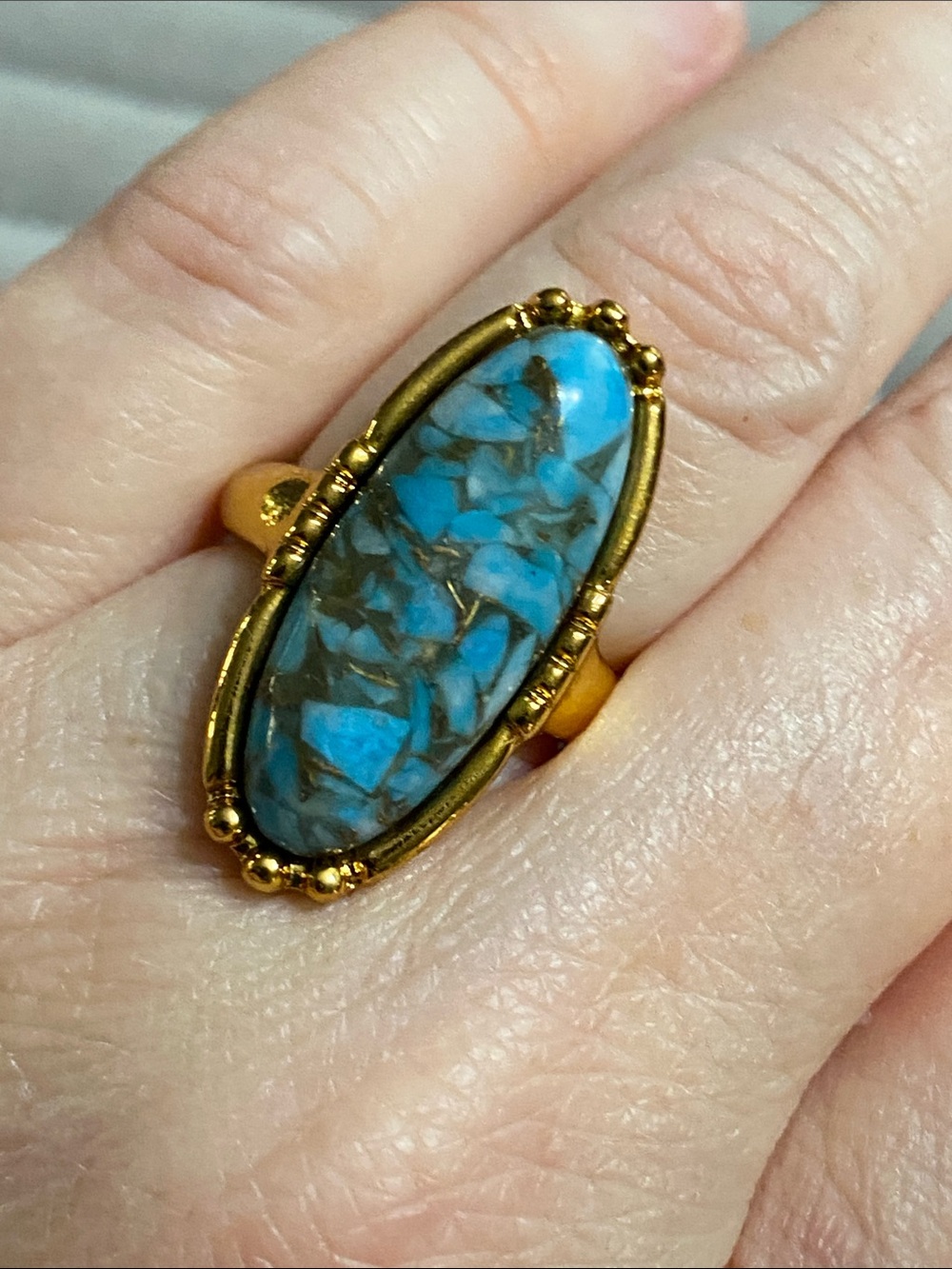 Turquoise Statement Ring - Picture 2 of 5